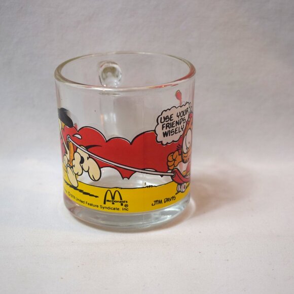 Vintage 1978 McDonalds Garfield Glass Coffee Mug Cup Promotion Give Away - Picture 2 of 6